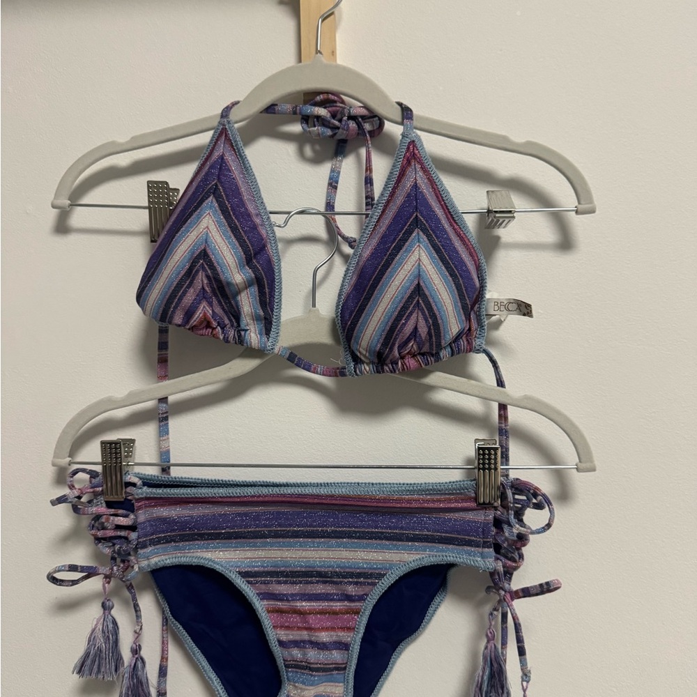 BECCA Multicolor Striped Swimwear